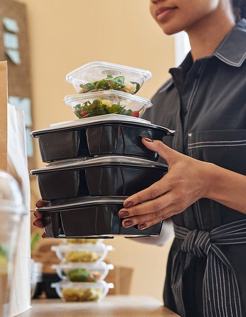 Industrial catering meal delivery