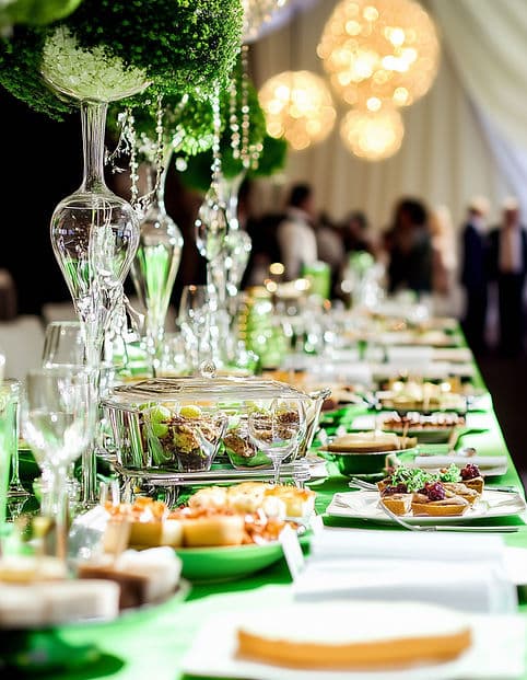 Elegant food display for private events